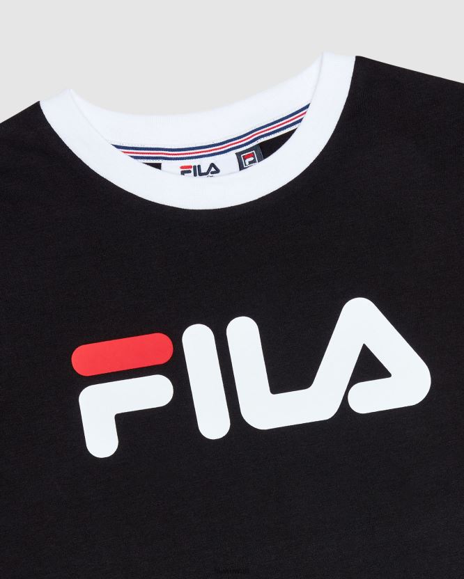 تي شيرت كلاسيكي للفتيات من فيلا باللون الأسود BX00H43135 أسود FILA