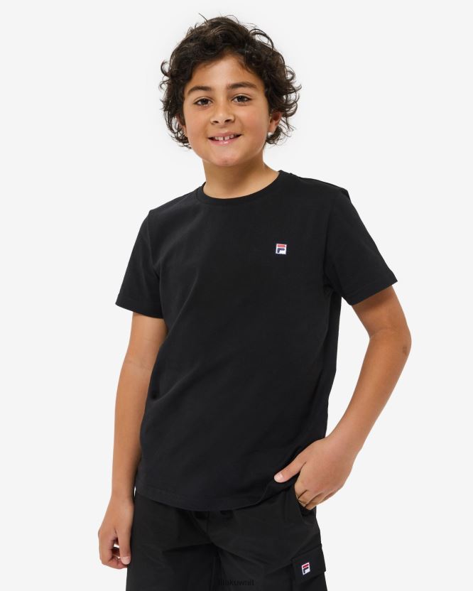 تيشيرت شارة فيلا للأطفال باللون الأسود BX00H43157 أسود FILA