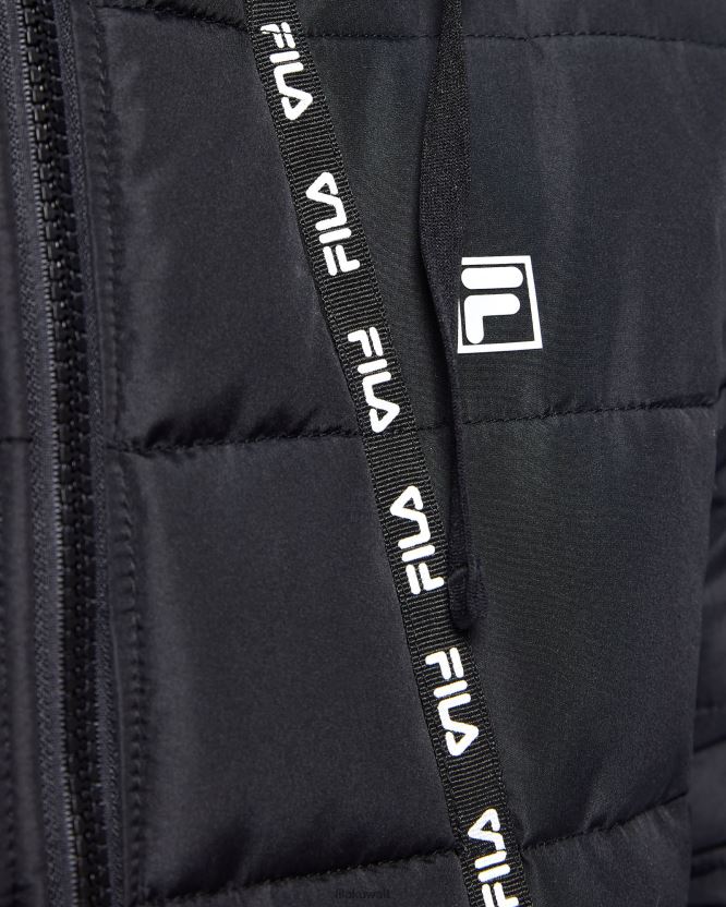 سترة ماكسيم منتفخة للأولاد من فيلا باللون الأسود BX00H43163 أسود FILA
