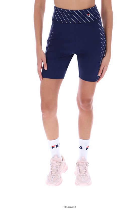 شورت ركوب الدراجات من فيلا كلارا بشريط دبوس BX00H43424FILA