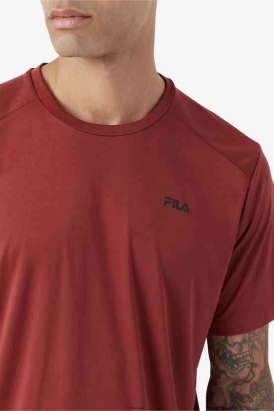كاب كرو فيلا بني/أسود BX00H4362 خمري بني/أسود FILA
