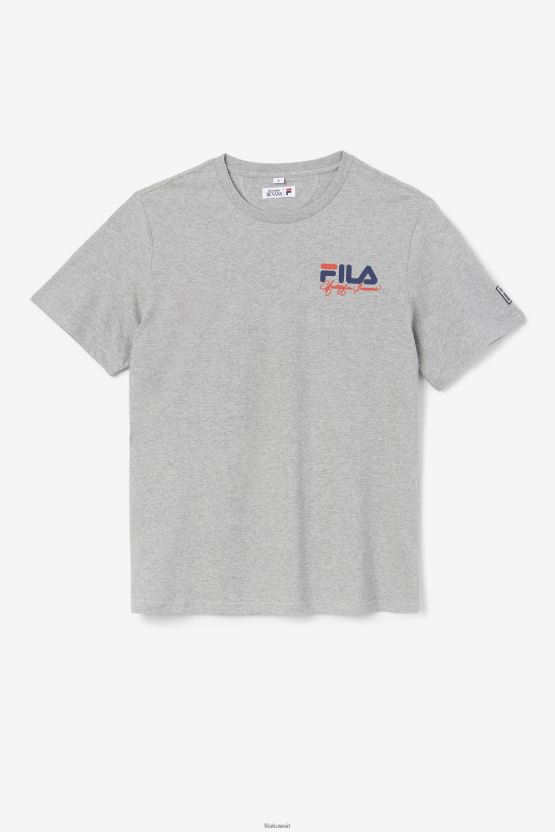 هيذر جراي بيفانز بارك تي شيرت برسومات فيلا BX00H4390 هيذر رمادي FILA