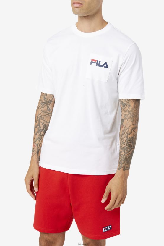 تيشيرت جيب كورتيس باللون الأبيض BX00H4396 أبيض FILA