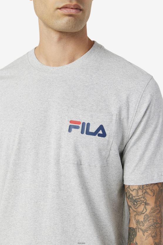 تيشيرت جيب كورتيس فيلا رمادي فاتح مارل BX00H4398 مارل رمادي فاتح FILA