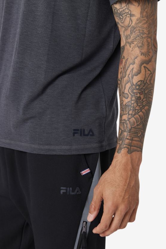 تي شيرت ركاب هيذر أسود من فيلا BX00H4400 هيذر أسود FILA