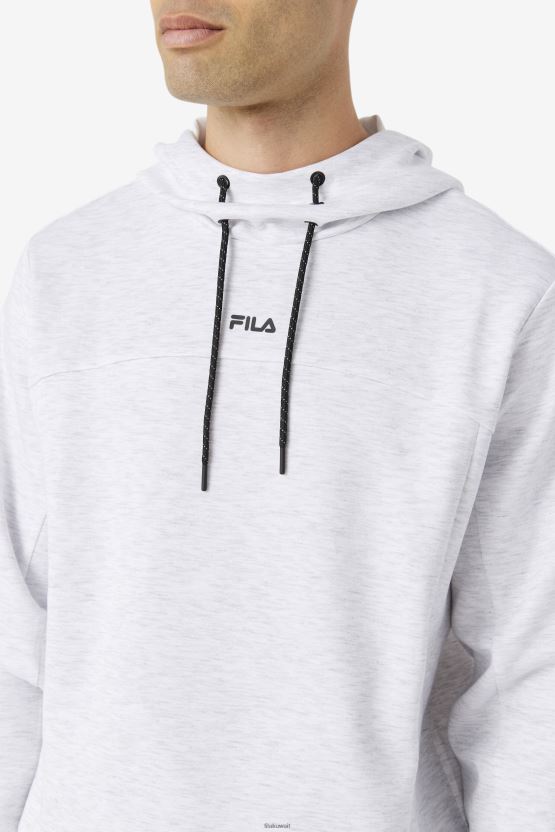 سترة آدين بغطاء للرأس بلون مارل/أسود فيلا BX00H4461 مارل مبيض/أسود FILA