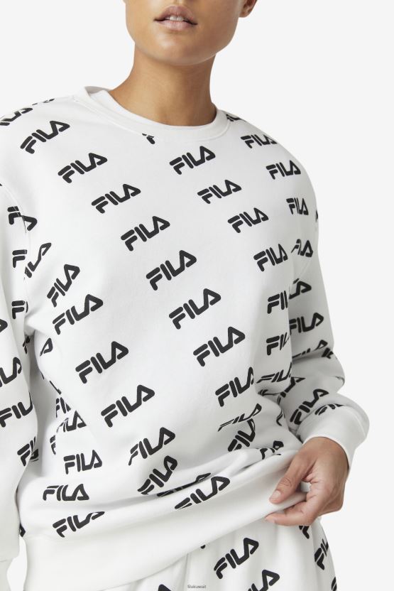 أبيض/أسود شعار قطري طاقم فيلا BX00H4468 أبيض أسود FILA