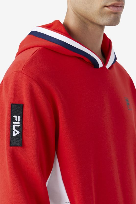 بيفانز بارك هوديي فيلا باللون الأحمر BX00H4482 أحمر FILA