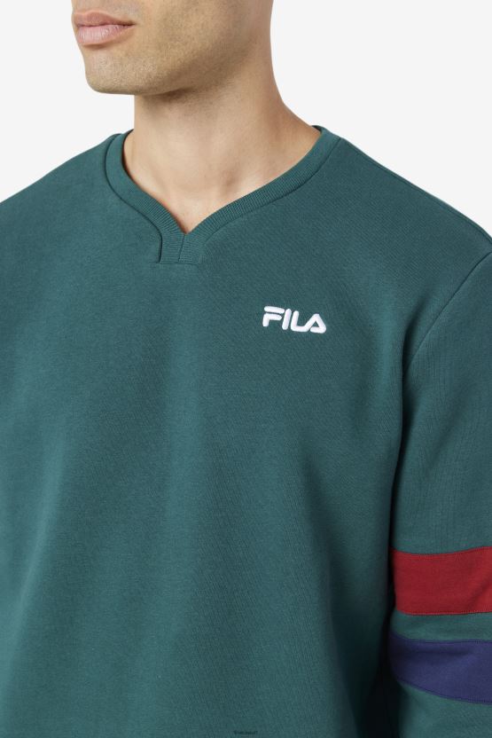 فانيل كرو جون باج/راوند/بيكوت فيلا BX00H4515 حشرة يونيو/الراوند/معطف الطاووس FILA
