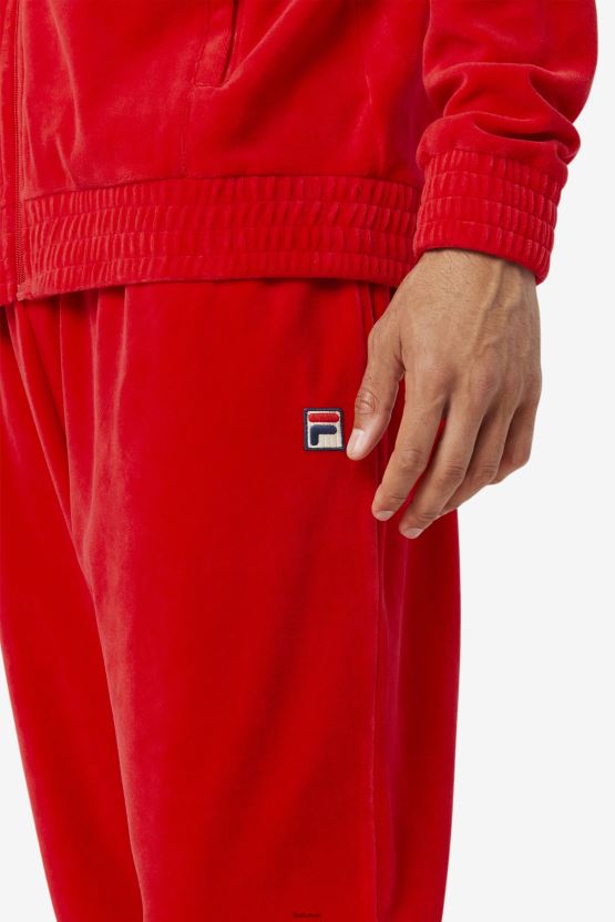 بنطال مخملي من فيلا باللون الأحمر BX00H4561 أحمر FILA