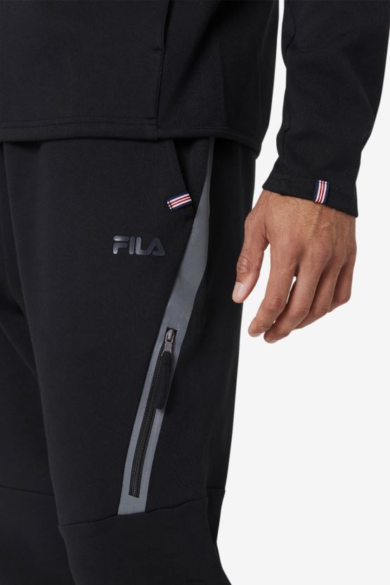 بنطال مسار الركاب باللون الأسود BX00H4605 أسود FILA