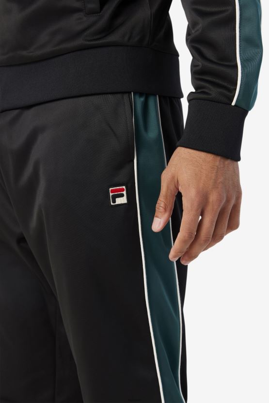 أسود/يونيو بوج/أبيض، بنطال إيليا تراك فيلا BX00H4708 أسود/حشرة يونيو/أبيض FILA