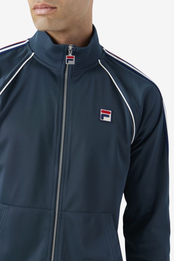 سترة لافين الرياضية فيلا باللون الأزرق المخضر BX00H4854 بط نهري صغير FILA