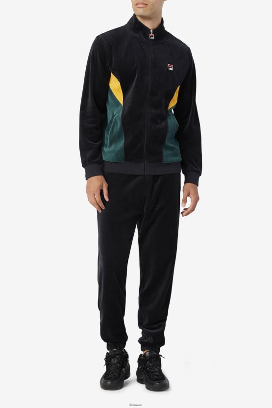 جاكيت مارتن فيلور أسود/جون بوج/جولدن جلو فيلا BX00H4857 أسود/حشرة يونيو/توهج ذهبي FILA