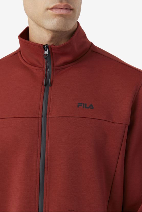 جاكيت بسحاب من جونال، بني/أسود BX00H4869 خمري بني/أسود FILA