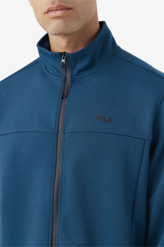 جاكيت بسحاب من جونال، فيلا ماجوليكا، أزرق/أسود BX00H4872 ماجوليكا أزرق/أسود FILA