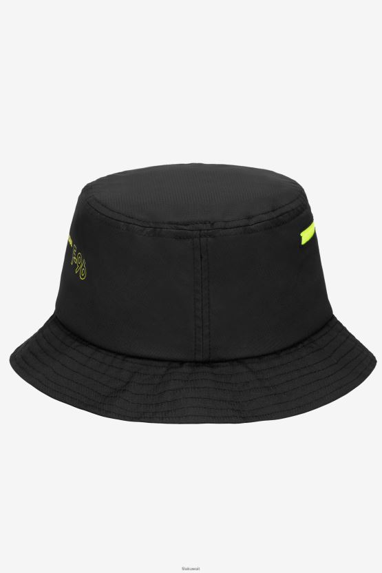 قبعة دلو ريبستوب سوداء من فيلا BX00H4970 أسود FILA