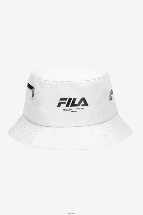قبعة دلو ريبستوب فيلا بيضاء BX00H4971 أبيض FILA
