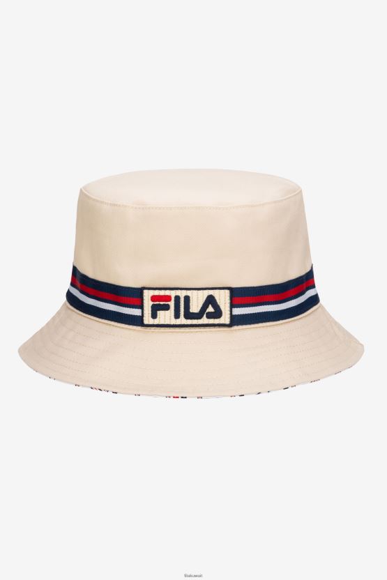 قبعة دلو ذات وجهين من جاردينيا BX00H4990 الغردينيا FILA