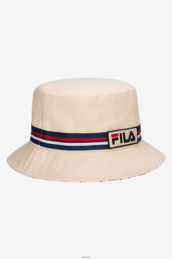 قبعة دلو ذات وجهين من جاردينيا BX00H4990 الغردينيا FILA