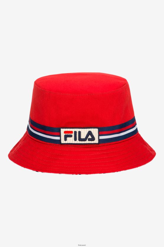 قبعة دلو قابلة للعكس من فيلا باللون الأحمر BX00H4991 أحمر FILA