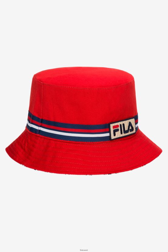 قبعة دلو قابلة للعكس من فيلا باللون الأحمر BX00H4991 أحمر FILA