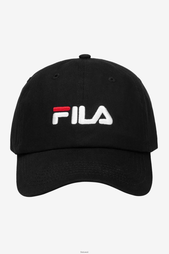قبعة بيسبول مطرزة بشعار فيلا باللون الأسود BX00H4992 أسود FILA