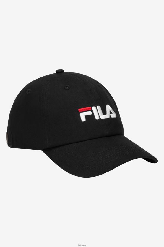 قبعة بيسبول مطرزة بشعار فيلا باللون الأسود BX00H4992 أسود FILA