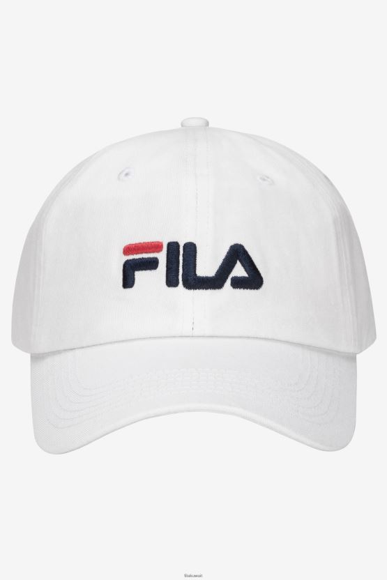 قبعة بيسبول بيضاء بشعار فيلا مطرز BX00H4993 أبيض FILA