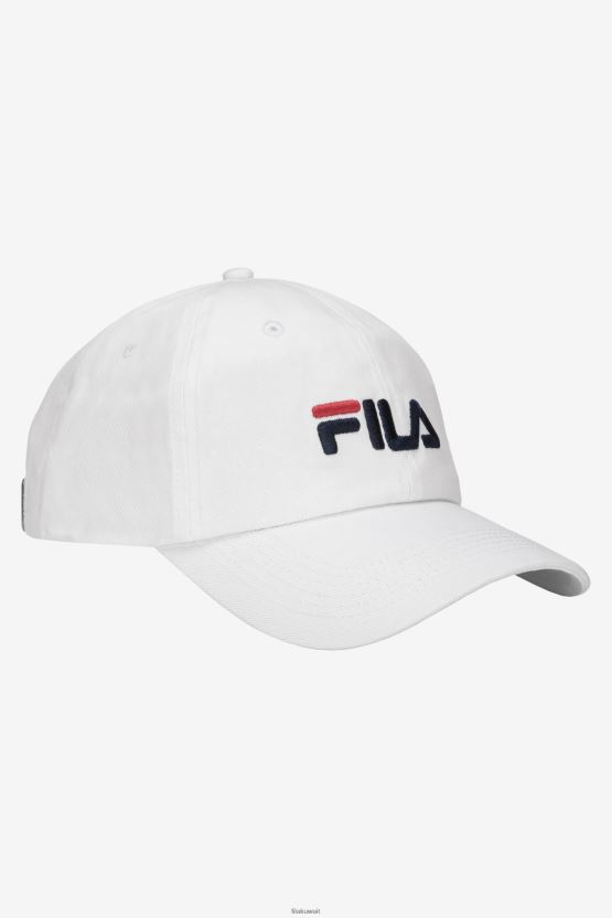 قبعة بيسبول بيضاء بشعار فيلا مطرز BX00H4993 أبيض FILA