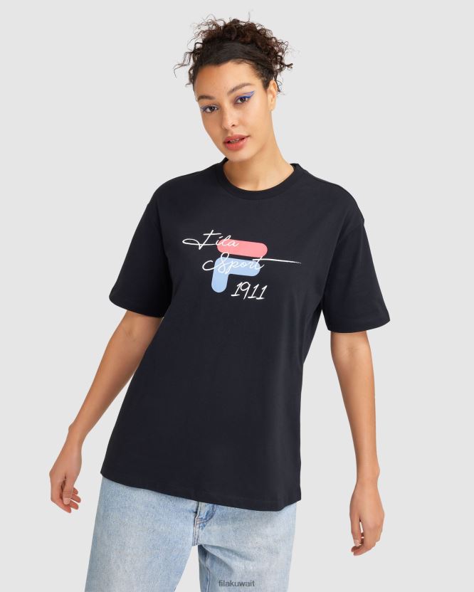 تي شيرت Cinzia للسيدات من Fila باللون الأسود BX00H42839 أسود FILA