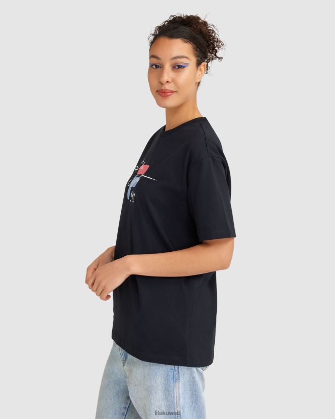 تي شيرت Cinzia للسيدات من Fila باللون الأسود BX00H42839 أسود FILA
