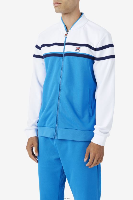 سترة Directoire باللون الأزرق/الأبيض/الطاووس Fila Naso BX00H4945 Directoire أزرق / أبيض / Peacoat FILA
