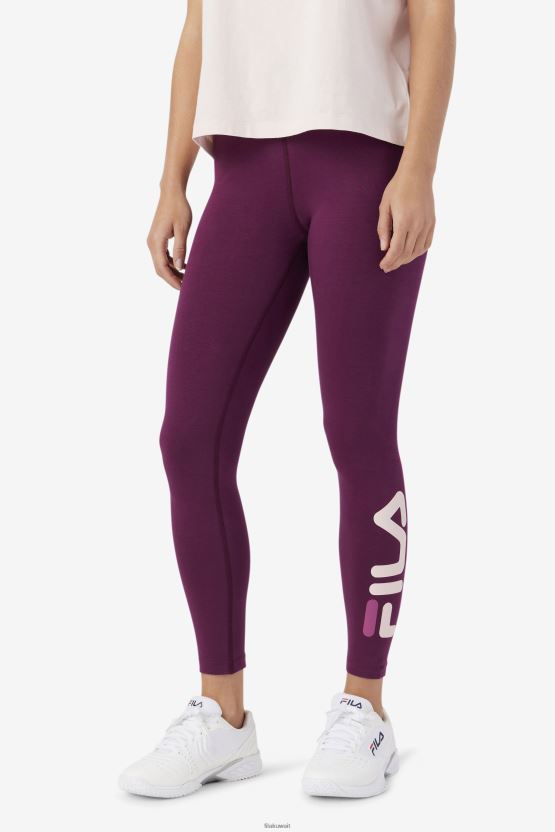 Elora Leggings Fila نبيذ العنب/مجففات/أحمر الشفاه BX00H41736 نبيذ العنب/مجففات/أحمر الشفاه FILA