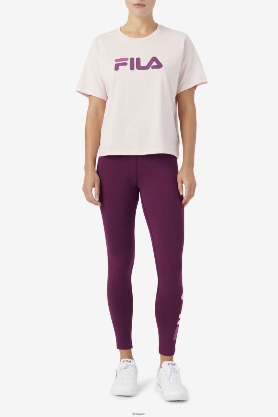 Elora Leggings Fila نبيذ العنب/مجففات/أحمر الشفاه BX00H41736 نبيذ العنب/مجففات/أحمر الشفاه FILA