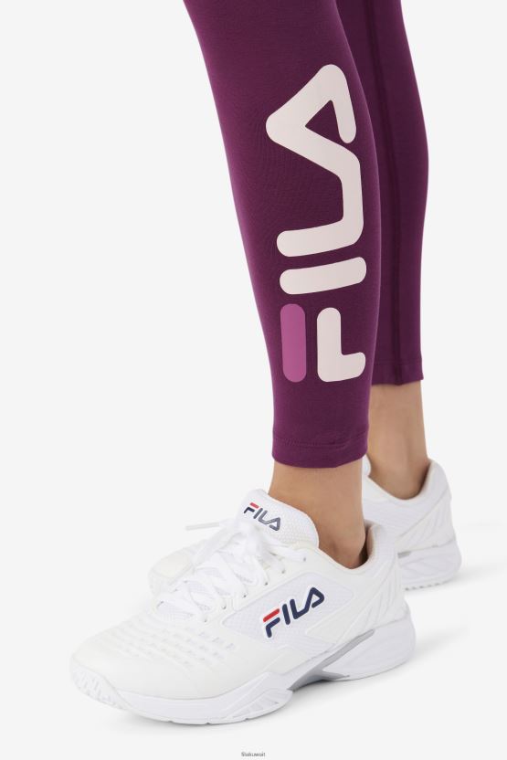 Elora Leggings Fila نبيذ العنب/مجففات/أحمر الشفاه BX00H41736 نبيذ العنب/مجففات/أحمر الشفاه FILA