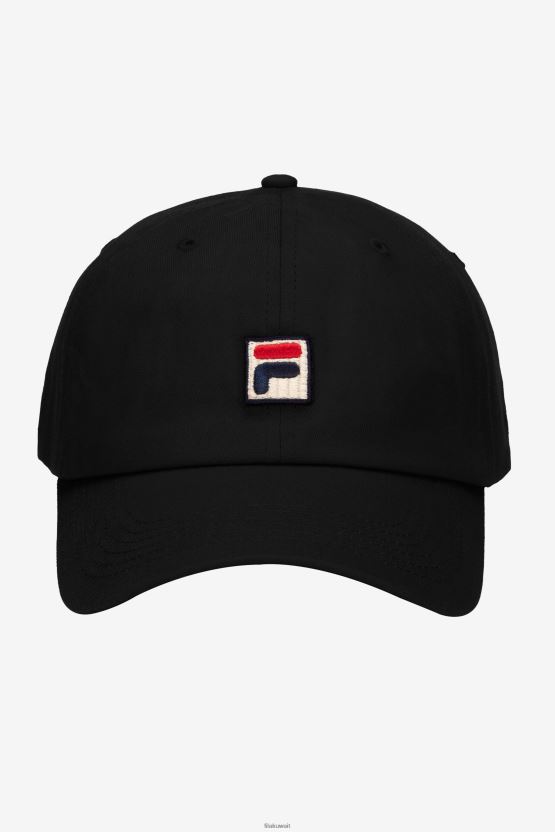 قبعة بيسبول مطرزة على شكل حرف F باللون الأسود BX00H41001 أسود FILA