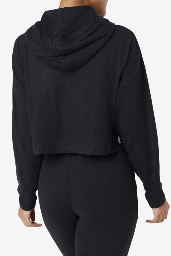 سترة بغطاء للرأس من Fi-Lux باللون الأسود BX00H41877 أسود FILA