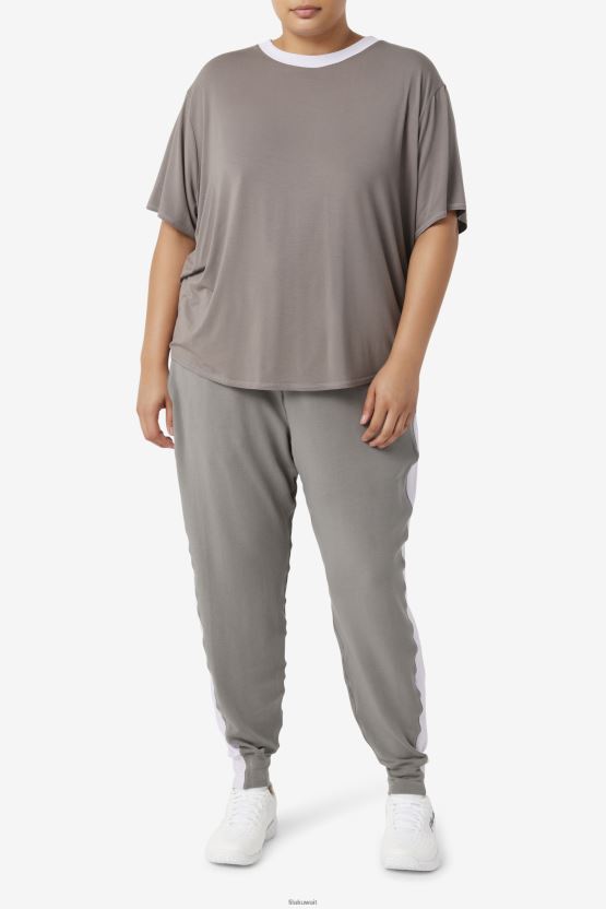 بلوزة Fi-Lux بأكمام قصيرة Fila Gargoyle/أزرق لافندر BX00H41922 مرغول / لافندر أزرق FILA