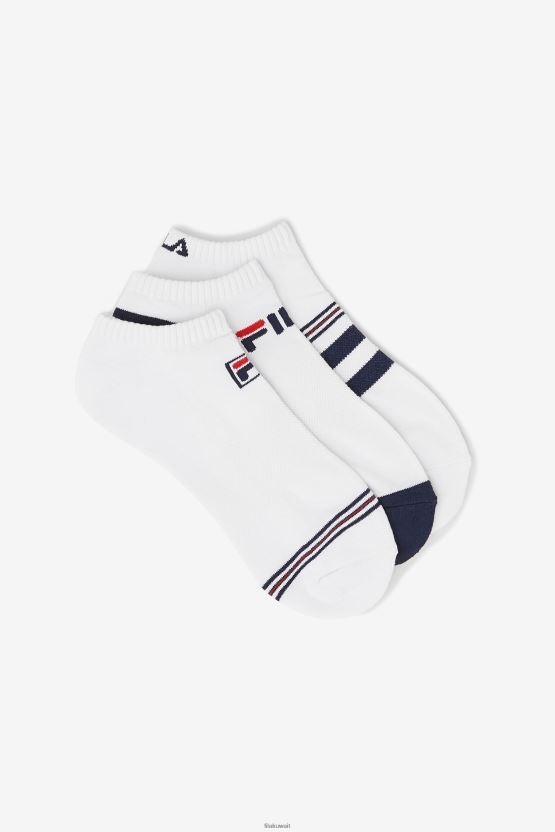 جوارب بيضاء مخططة للرجال من Fila مكونة من 3 قطع BX00H41089 أبيض FILA