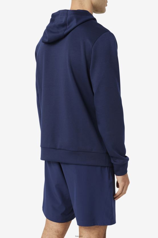 معطف / ​​سترة بغطاء رأس Fila Aadheen باللون الأسود BX00H4465 معطف / ​​أسود FILA