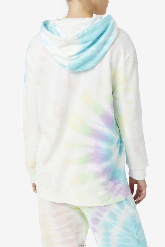 سترة بغطاء رأس من Fila بصبغة كريمية مزدوجة من Aerolynn BX00H41528 صبغة كريمية مزدوجة FILA