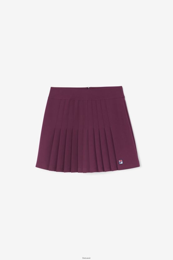 تنورة مطوية من طراز Fila Amy من نبيذ العنب BX00H41749 نبيذ العنب FILA