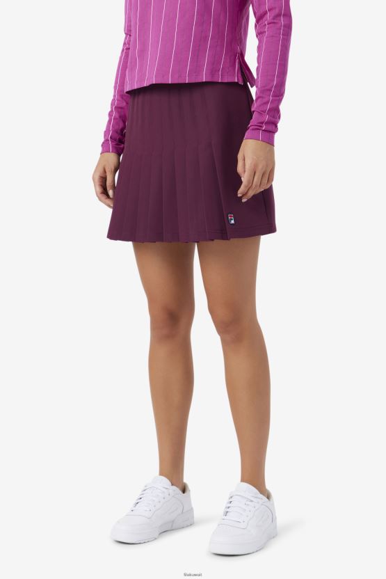 تنورة مطوية من طراز Fila Amy من نبيذ العنب BX00H41749 نبيذ العنب FILA