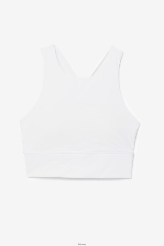 حمالة صدر رياضية ذات رقبة عالية من Fila باللون الأبيض BX00H41809 أبيض FILA