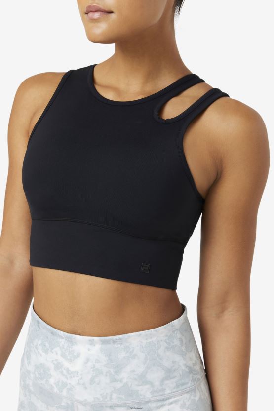 حمالة صدر قصيرة من Fila باللون الأسود BX00H41822 أسود FILA