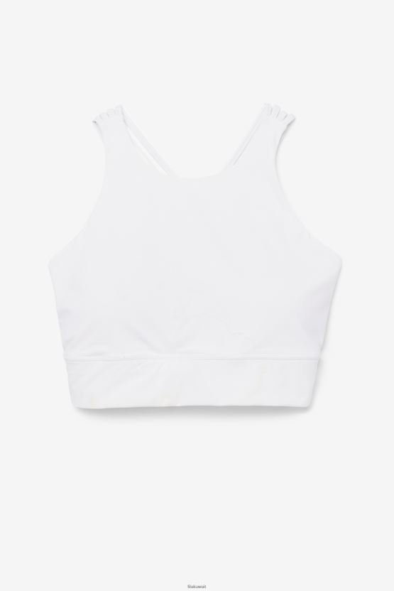 حمالة صدر رياضية بيضاء عالية الرقبة من Fila BX00H41840 أبيض FILA