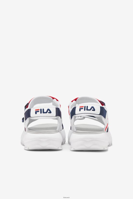 صندل Fila للرجال باللون الأبيض/كحلي/أحمر BX00H4187 أبيض / كحلي / أحمر FILA