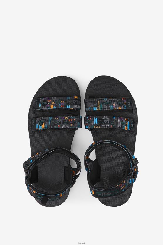 حذاء Fila للرجال باللون الأسود/يونيو بوج/الزعفران BX00H4196 أسود/بق يونيو/زعفران FILA