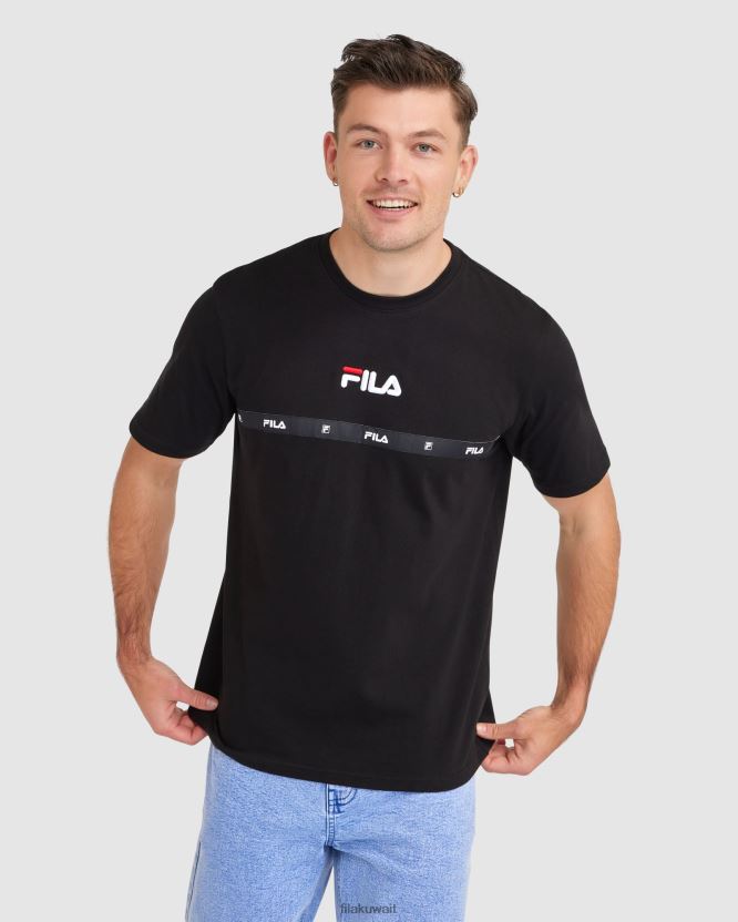تي شيرت الشجاعة الرجالي باللون الأسود من Fila BX00H42320 أسود FILA